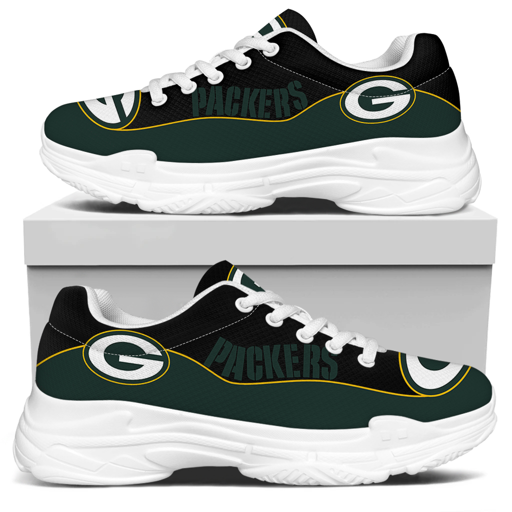 Men's Green Bay Packers Edition Chunky Sneakers With Line 001 Men's Green Bay Packers Edition Chunky Sneakers With Line 001